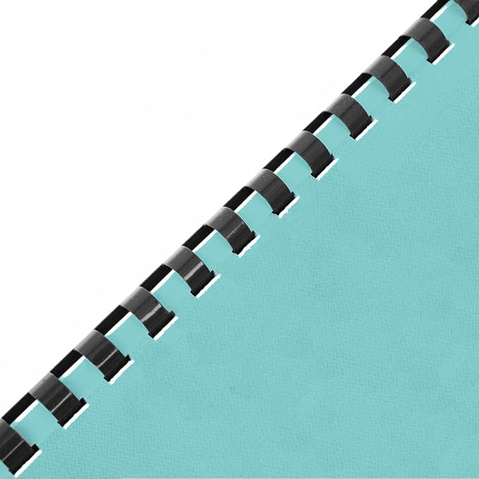 Binditek 100 Pack Plastic Binding Comb Spines, 5/8 Inch Diameter, 120 Sheet Capacity, for Letter Size, Black, for Students and Coworkers