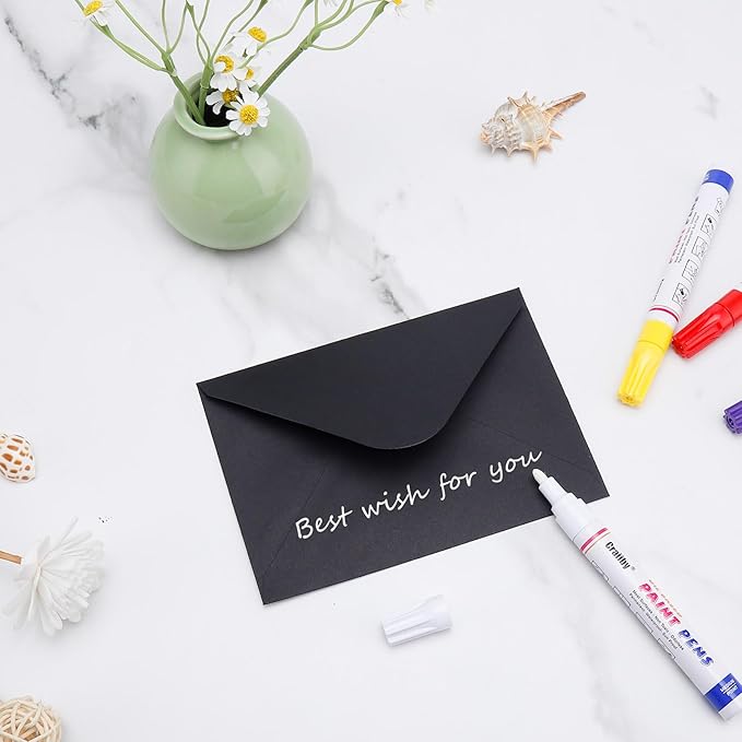 White & Black Paint Markers, 8 Pack Oil-Based Waterproof Quick Dry and Permanent Paint Pen Set for Rocks Painting, Wood, Plastic, Canvas, Glass, Mugs, Metal, Tire, Stone, DIY Craft