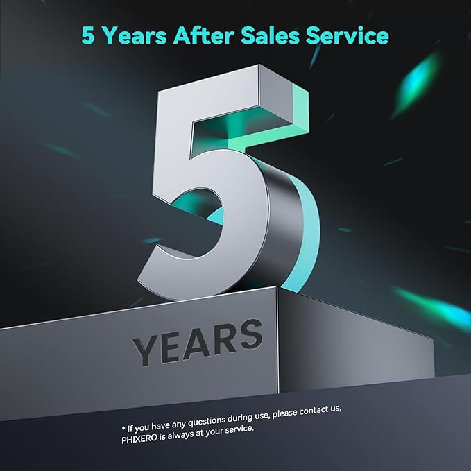 PHIXERO P5 1TB External Portable SSD - 5Gbps External Hard Drive with 2-in-1 USB C to C & USB C to A Cable for PC, Mac, PS5, Xbox | Anti-Shock, Compact Design with Lanyard Hole,Black