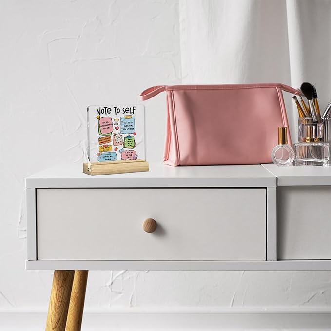 Motivational Therapy Office Decor, Mental Health Office Desk Decor, Therapist Offices Gifts for Women, Mental Health Awareness Gifts for Women Psychologist, Acrylic Sign Halloween Christmas Gift