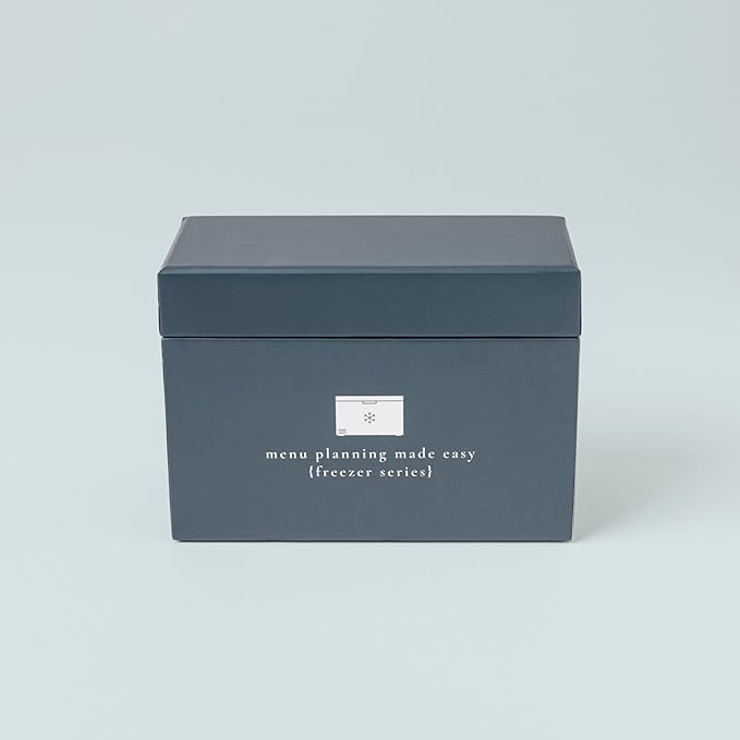 Meal Planner with 72 Recipe Cards (Freezer Menu) - Weekly Menu Planner | Sturdy Recipe Box | 12 Reusable Grocery Shopping Lists | 5 Blank Recipe Cards | Recipe Card Protector | Recipe Ideas