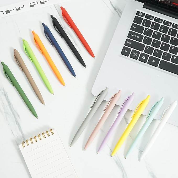 BallPoint Pens, 100 Pack (BLACK Ink),Bulk Pens, Yellow Barrel,Click Pens for Office Home and School, Retractable Ballpoint Pens, Medium Point, 1.00MM (Yellow)