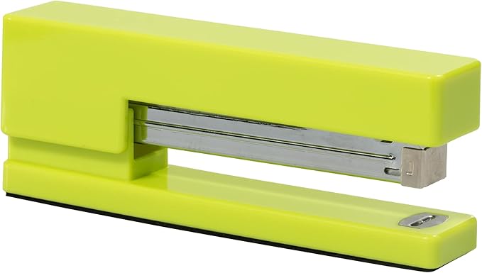 JAM PAPER Office & Desk Sets - 1 Stapler & 1 Tape Dispenser - Lime Green - 2/Pack