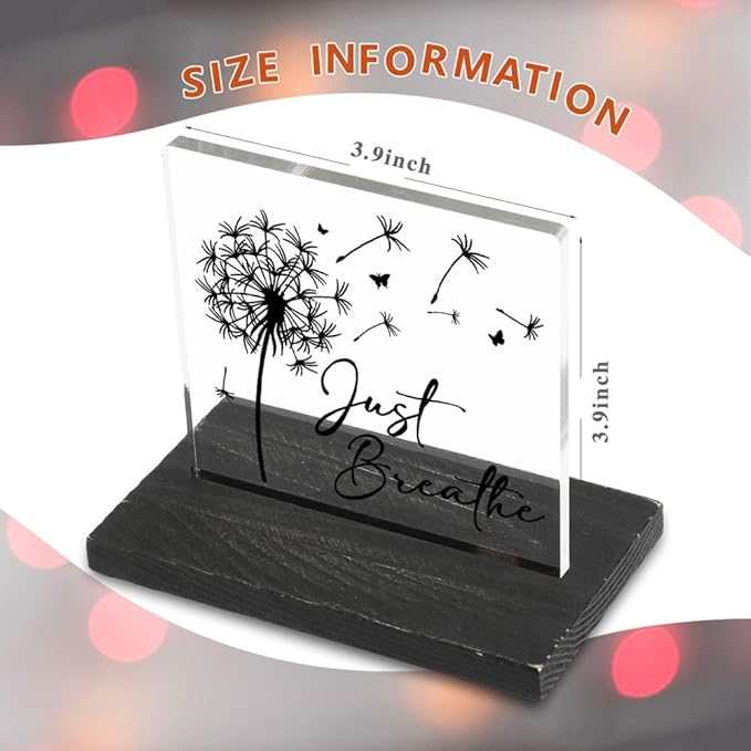 Just Breathe Mental Health Signs, Just Breathe Therapy Office Inspirational Quotes, Psychology Decor for Treatment Office School Classroom, Therapist Psychotherapist Decorative Signs-DX322