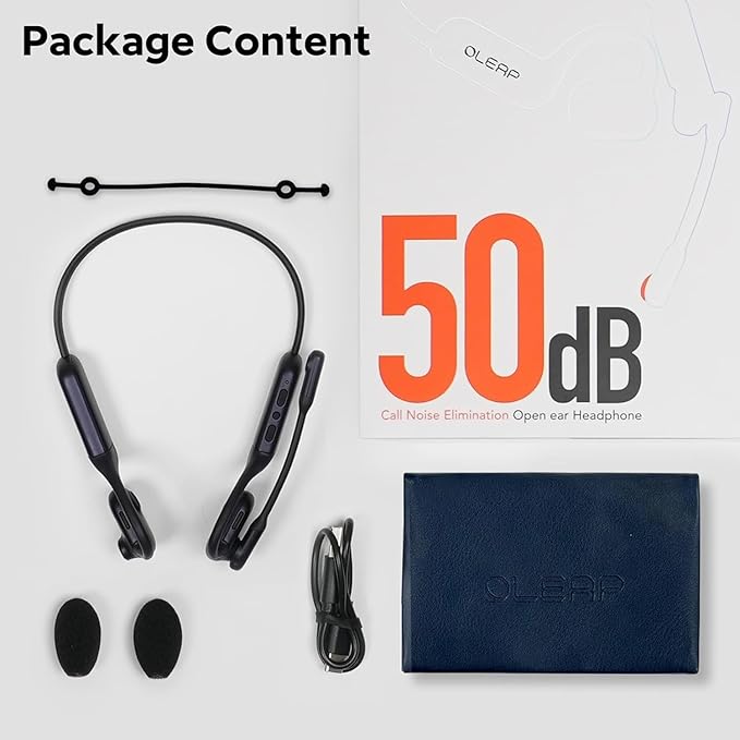 Pilot P200b Pro Wireless Headset with Mic for Work, 50dB Noise Cancelling Headphones with ENC, Bluetooth 5.3 - Wireless Computer Headset for Meetings and Calls