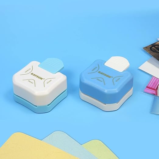 RAYSON CR05W 3 in 1 Corner Cutter, 4mm 7mm 10mm 3 Way Corner Rounder Paper Punches for Paper Craft, DIY Projects, White