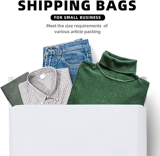 POLYSELLS 200 pcs 9x12 Inches White (Silver) Poly Mailers Shipping Envelopes, Strong Adhesive Sealing, Waterproof, and Tear-resistant Postal Mailing Bags for Small Business, Clothes, Non-Fragile Items