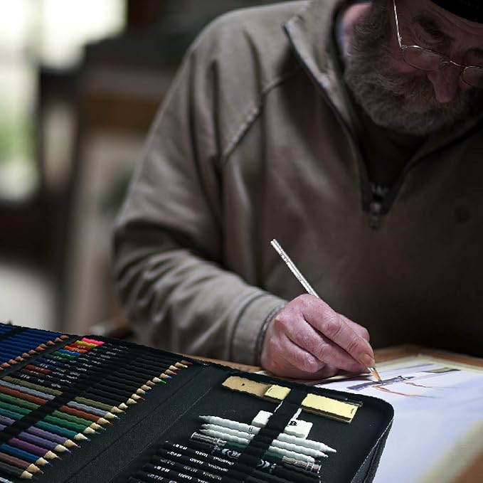 H & B 72PCS Drawing Supplies Sketching Set,Art Kit include Drawing & Colored Pencils for Adults Artists Kids.Pro Art Sketch Supplies with Sketchpad,Watercolor & Metallic Pencils