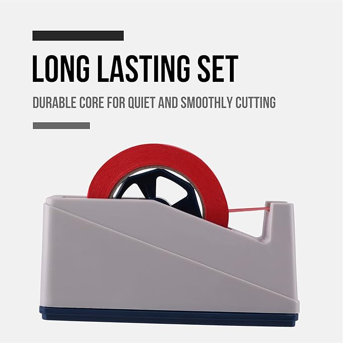 Lichamp Desktop Tape Dispenser Holder with Large 3 inch Core for Masking/Heat Transfer Sublimation/Painters and Freezer/Kitchen Tape,0128GY