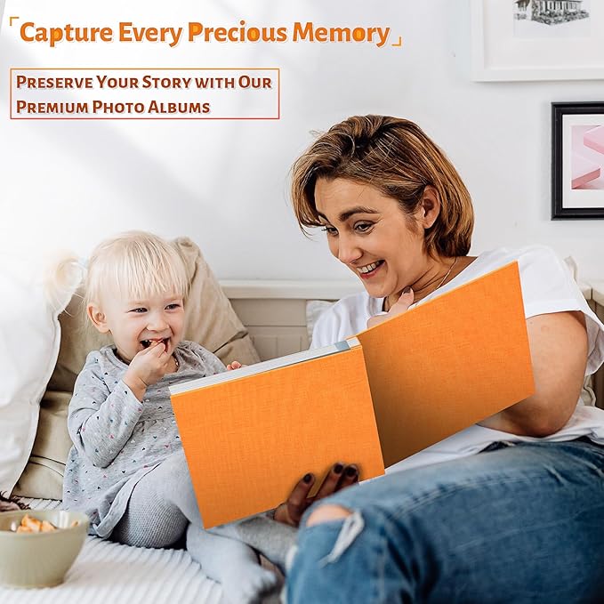 Photo Album Self Adhesive Scrapbook,120 Pages Large Photo Book for 4x6,5x7,8x10 Pictures,DIY Album for Baby Wedding Family Travel Birthday,with Metallic Pen and Scraper