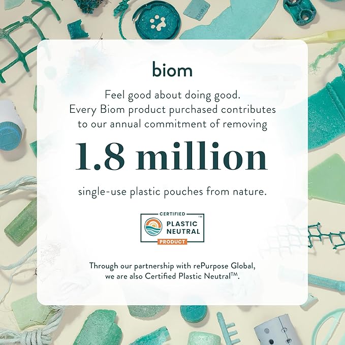 Biom Biodegradable Hand Sanitizing Mini Wipes 8-Pack Refill Kit - Kid-Safe | Plant-Based Hand Wipes for Home & Travel | Natural, Non-Toxic Wet Wipe with Aloe for Soft Skin | Eucalyptus Chill