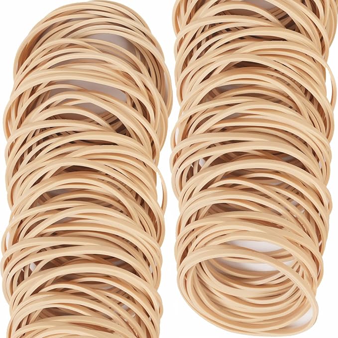 Rubber Band Ball Size #33 Light Brown 2 Pack About 260 Pcs.Strong Elastic Bands,For Office Supplies School Home