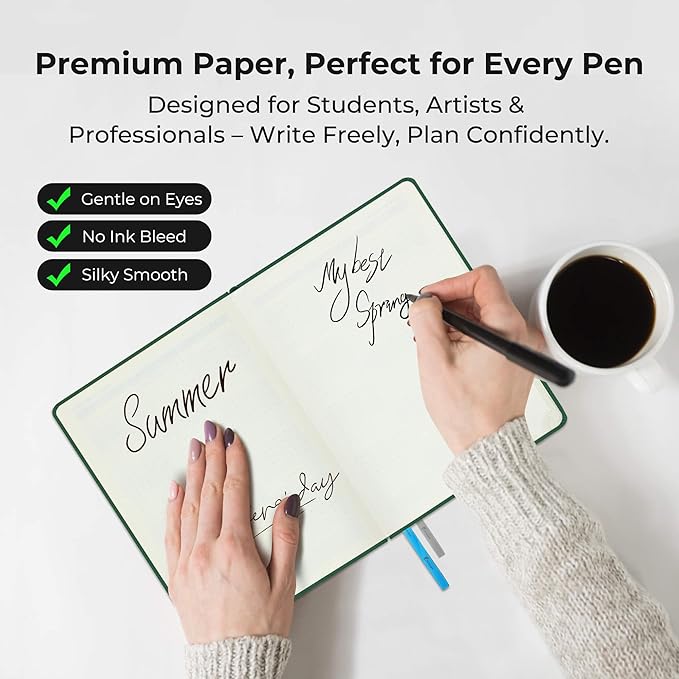 Planner 2026 Daily Weekly and Monthly,6.5"x3.75",12 Months Spiral Bound Calendar Agenda with Self-adhesive Pen Holder,2026 Appointment Book with Vegan Leather Soft Cover,Green