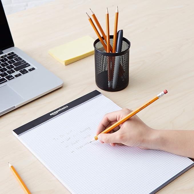 Amazon Basics Woodcased Classroom 2 Pencils with Erasers, Pre-sharpened, HB Lead, Value Pack of 30 count, Orange