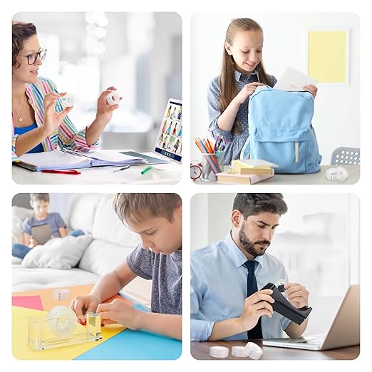 OWLKELA 48 Rolls Transparent Tape Refills, Clear Tape, All-Purpose Transparent Glossy Tape for Office, Home, School