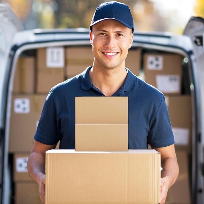 Eupako 8x8x4-Small-Shipping-Boxes-30-Pack-Brown-Corrugated-Box-Mailers, Cardboard Boxes for Packaging Small Business, Mailing