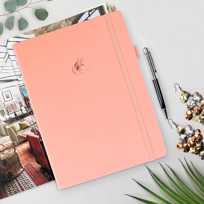 Clever Fox Planner Pro Premium – Luxurious Weekly & Monthly Planner with Budget Organizer for Productivity & Goals, Undated, A4 (Peach Pink)
