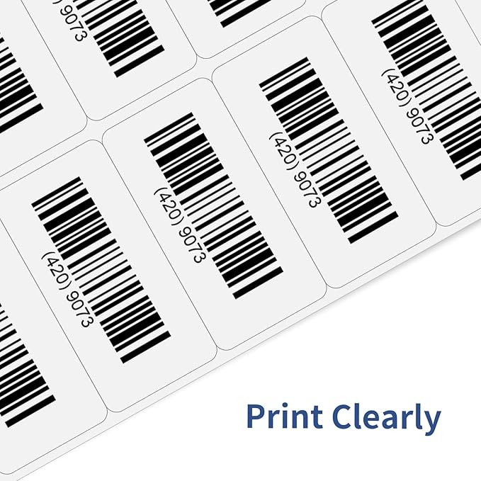 STARLIBOO Transparent Stickers Labels - 2" x 4" Address Labels Mailing Stickers for Laser/Inkjet Printer 8.5"×11"- 20 Sheet