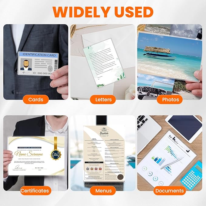 CAREGY 9-Inch Thermal Laminator Machine for Documents and Photos, Easy to Use for Office, School, Business and Home- Black