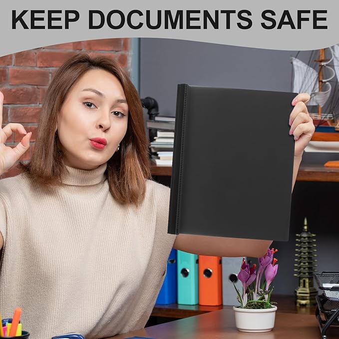 30 Pcs Clear Front Report Covers with 3 Prongs Presentation Folders Plastic Resume Portfolio Report Letter Size Presentation Binder for Paper Document School Office