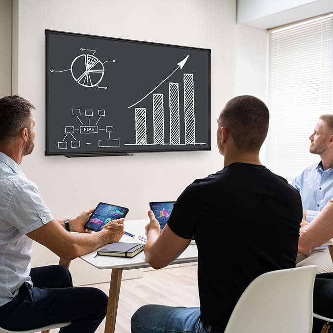 XBoard Magnetic Chalkboard Blackboard 36 x 24, Black Board with 2 Magnets, Black Aluminium Frame, Pin Collections