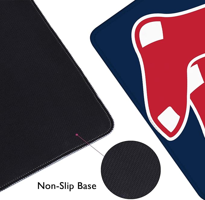 Generic Baseball Mouse Pad Extended Large Gaming Desk Pad 31.5 x 11.8 Inch, XL Mousepad Topographic Mouse Pad with Anti-Slip Rubber Base for Boston Home Office
