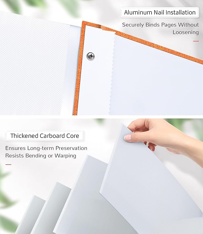 Photo Album Self Adhesive Scrapbook Album for 3x5 4x6 5x7 8x10 Pictures,120 Pages Linen Cover with Display Window DIY Photo Book,Ideal Gifts for Family Travel Wedding Baby