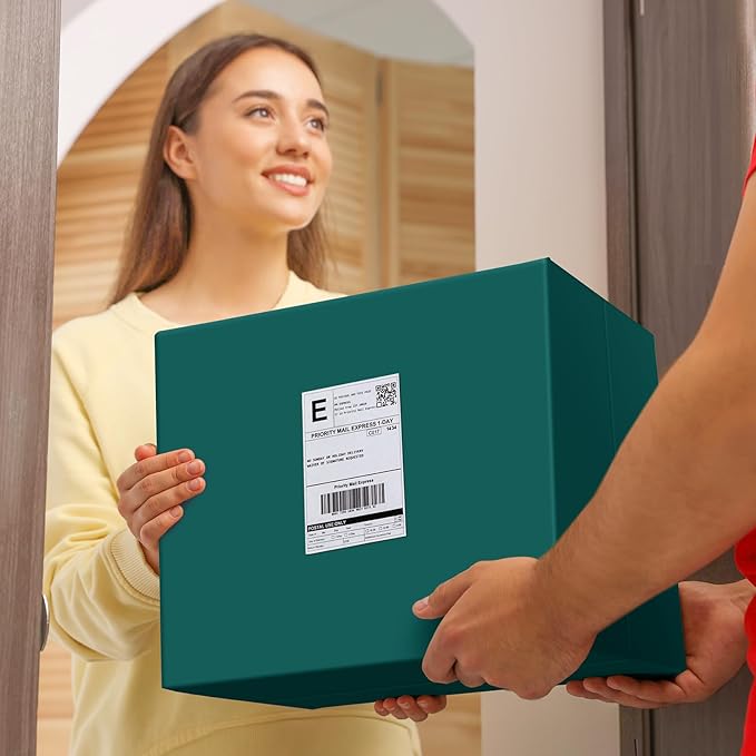 Fuxury Large Poly Mailers 24x24 Inch 100 Pcs, Waterproof Shipping Bags for Clothing, Strong Adhesive Shipping Envelopes for Small Business, Self Seal Mailers Poly Bags Mailing Bags Forest Green