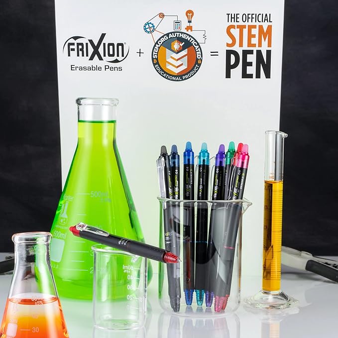 PILOT FriXion Synergy Clicker Erasable Gel Ink Pens, Extra Fine Point, Blue Ink, 8-pack (17849)