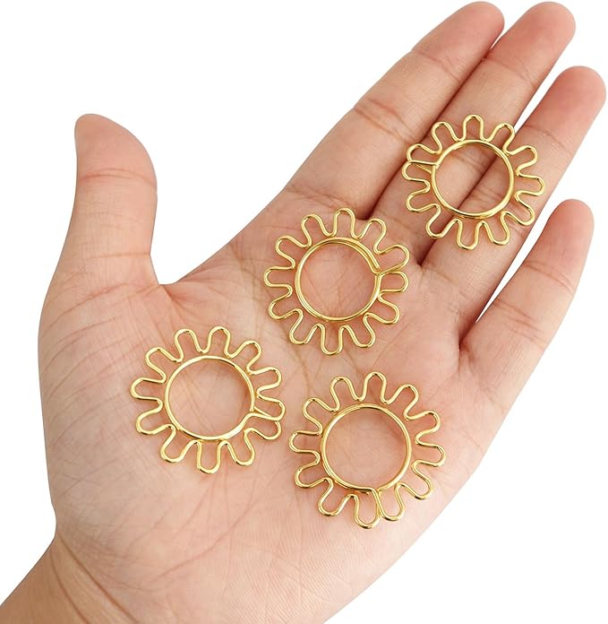Sunflower Shape Paper Clip yyangz 20PCS Cute Sunflower Bookmark Marking Document Organizing Clip