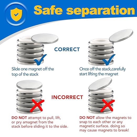 LOVIMAG Neodymium Fridge Magnets, 25x2mm Waterproof Strong Rare Earth Magnet, Powerful Refrigerator Magnets with Adhesive Backing for Craft, DIY, Office, Kitchen, Whiteboard Magnet - 20 Pack