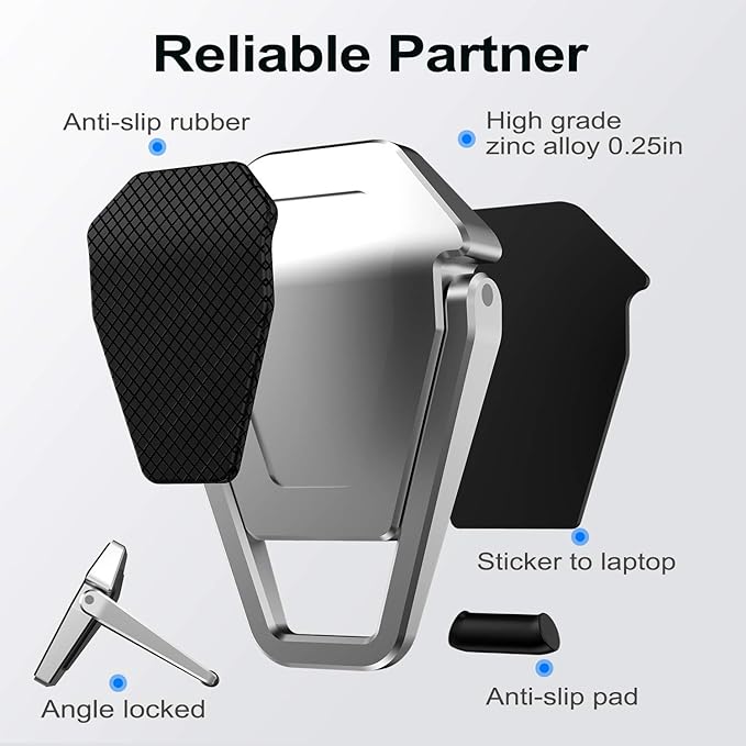 Laptop Stand for Desk, Portable Anti-Slip Keyboard Riser, Zinc Alloy Keyboard Stands, Computer Stand Compatible with MacBook Air/Pro, 10-15.6 Inches Laptops and Keyboards (Sliver)