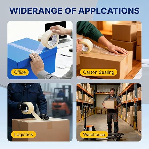 NORTHSKY Hot Melt Packing Tape, Clear, 2 mil, 2 inch x 110 Yards, Ultra Strong, Refill for Packaging and Shipping