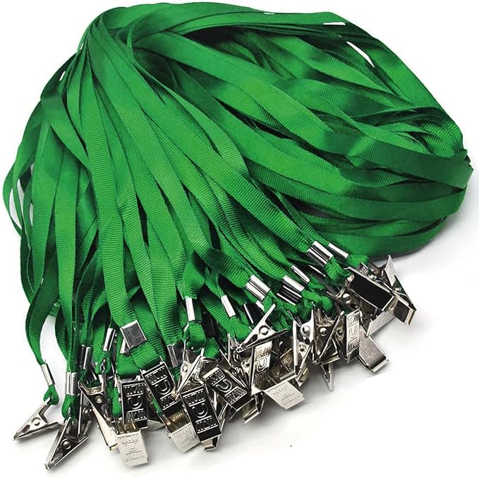 4x3 Name Tags Badge Holder with Lanyard 50 Pack Waterproof Horizontal ID Badge Holder and 50 Pcs Lanyards Nametag for Conferences, Events, and Meetings (Green, 4 X 3 inches)