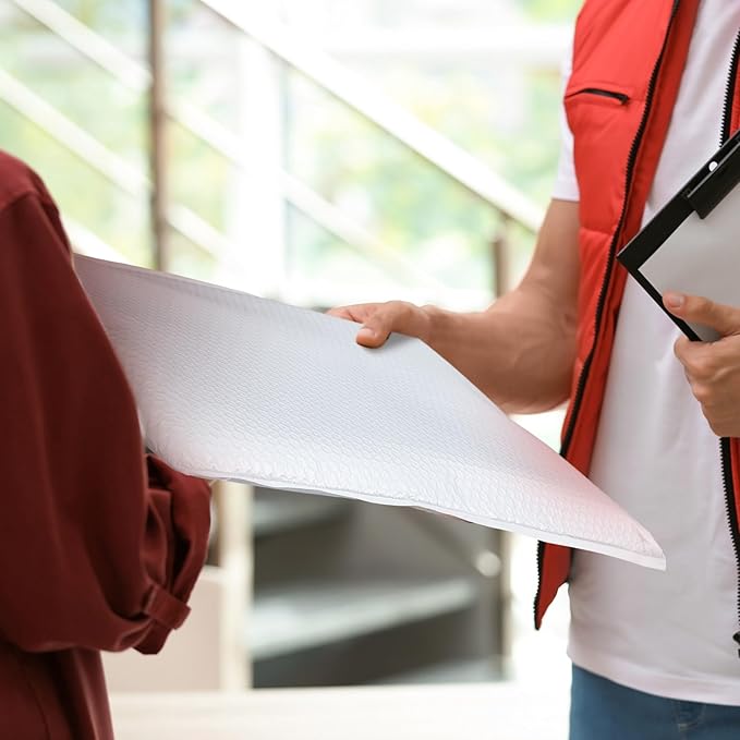 Ireer 10 Pack Extra Large 24 x 28" Bubble Mailers Poly Padded Envelopes Cushioned Mailing Envelopes Bubble Padded Mailers Self Adhesive Waterproof Shipping Bags for Business Christmas Gift Packaging