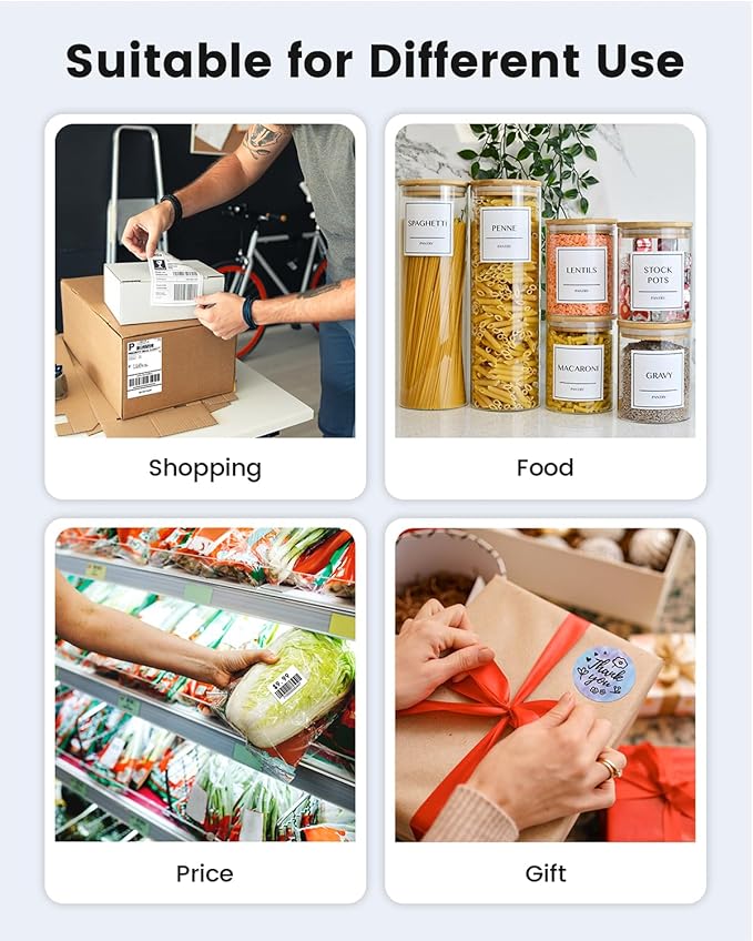 Phomemo Shipping Label Printer, 241BT 4X6 Wireless Thermal Label Printer for Small Business, Labels Printers for Shipping Package, Compatible with iPhone, Android, Amazon, Shopify, UPS, Black