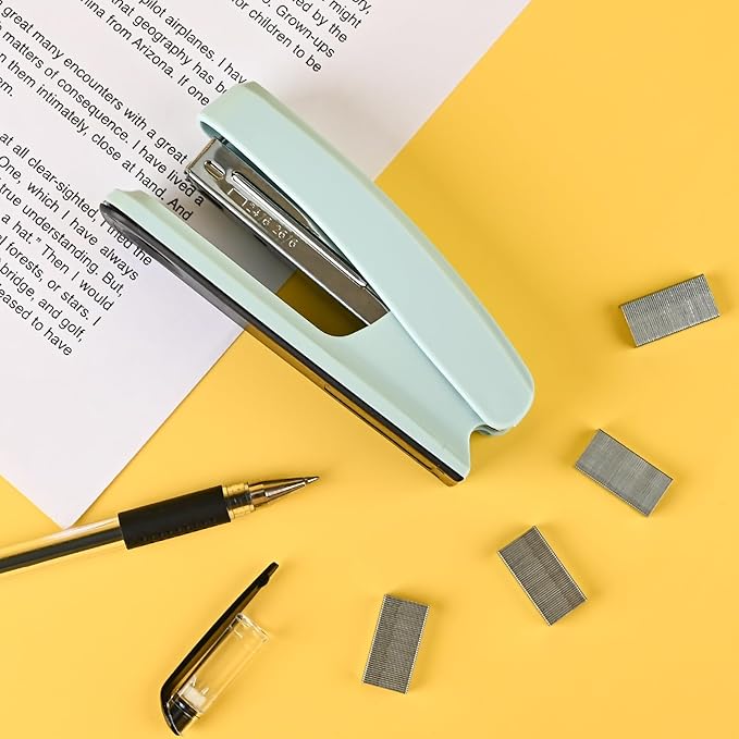 Temiary Staplers for Desk with 2000 Staples Standard, Jam Free, Reduced Effort, Stapler for School Office Home Supplies (Blue)