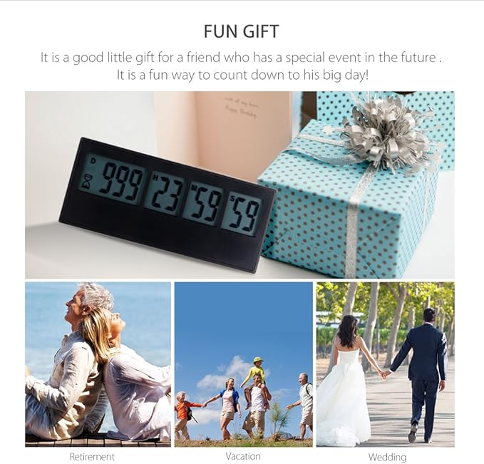 A AIMILAR Digital Countdown Days Timer 999 Days Count Down Timer for Vacation Retirement Wedding Lab Kitchen