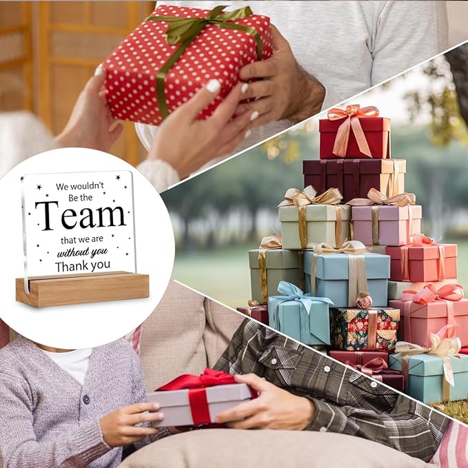 Boss Gifts for Women Men, Boss Day Gift, Employee Appreciation Gifts, Gift for Manager Leader Coworker, Thank You Decor Office Desk Signs Plaque