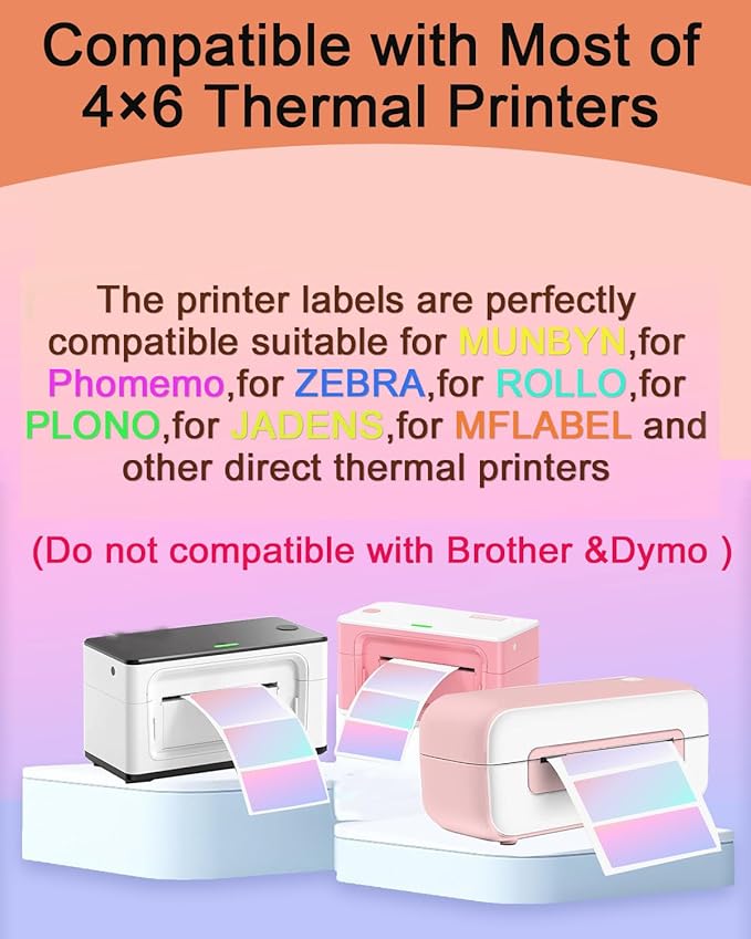 2.25 x 1.25 Thermal Labels, Self-Adhesive Address Shipping Barcode Thermal Stickers,Thermal Printer Labels Compatible with Rollo & Zebra & MUNBYN, 800 Labels for Printer, Fantasy Purple