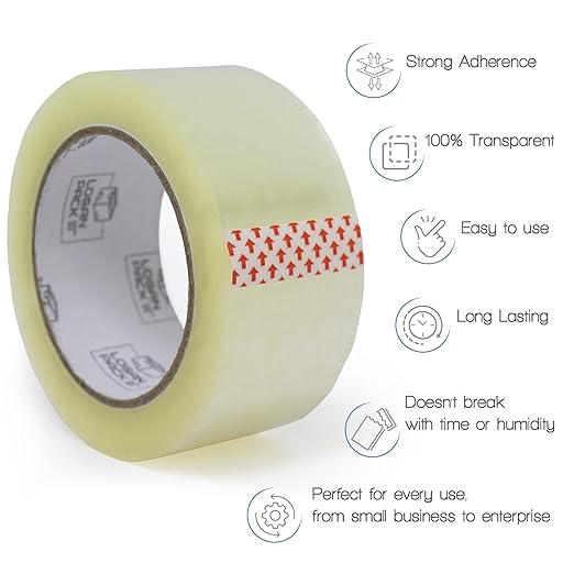 Clear Packing Tape, 36 Rolls Heavy Duty Packaging Tape for Shipping Packaging Moving Sealing, Thicker Clear Packing Tape, 1.88 inches Wide, 110 Yards Per Roll, 3960 Total Yards