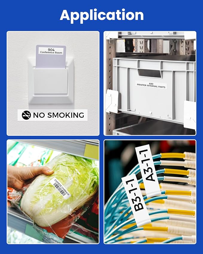 Colorty 18mm 0.7 Laminated White Tape TZe-241 Replacement for Brother Label Maker Tape 18 mm P-Touch TZ TZe Black on White for Ptouch PT-D400 PT-D410 D600 D610BT PT-P700BT Refills 3/4 Inch, 6 Pack