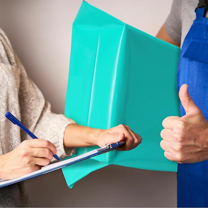 Fuxury 19x24 Inch 100 Pack Large Poly Mailers Shipping Envelopes Bags Teal,Self Adhesive Mailers Poly Shipping Bags for Small Clothing Business,Waterproof and Flexible polymailers,Keep Items Protected