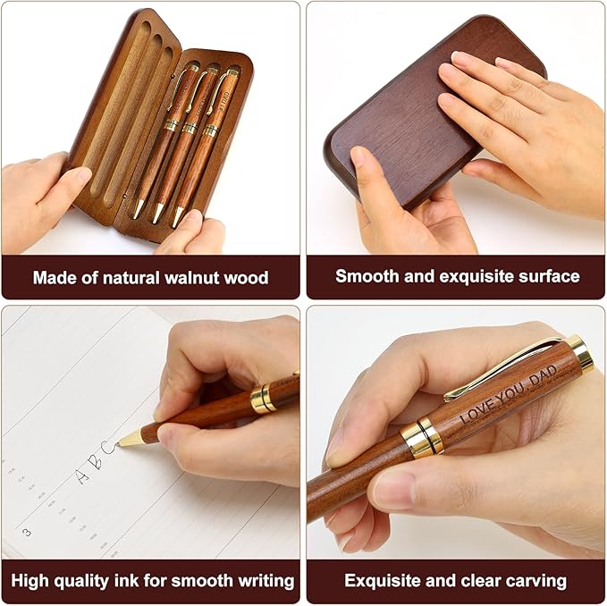Cool Gifts for Dad from Daughter, Son, Wife Mens Pen Set with Box for Father Daddy Papa Christmas Gifts Best Dad Ever Engraved Dad‘s Pens Sentimental Fathers Day Birthday Gift Ideas Luxury Pens