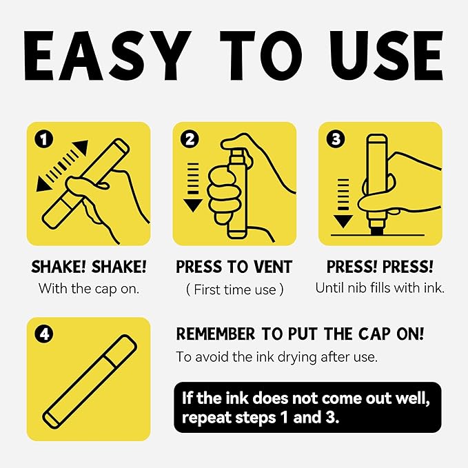 3 Jumbo Permanent Markers Blue, 15mm Thick Wide Tip, Large Acrylic Paint Markers for Rock Painting, Poster, Graffiti, Stone, Ceramic, Glass, Wood, Canvas