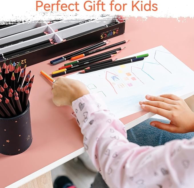 S & E TEACHER'S EDITION Colored Pencils 12Pcs, Pre-sharpened Super Soft Core Lead, Kid's Colored pencils, Drawing Pencils, Woodcase Lead Pencils, Coloring Pencil Bulk Back to School Supplies