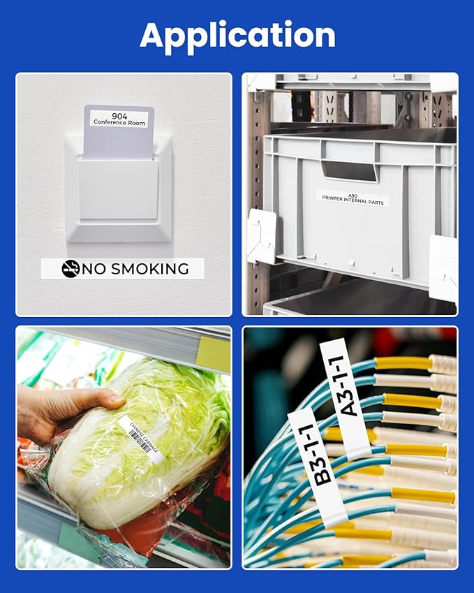 Label Maker Tape Compatible with Brother P-Touch Label Tape TZe-231 TZ TZe 12mm 0.47 Laminated White 1/2" TZE231 for PT-D210 D220 H110 D410 D610BT P710BT H111 Cube 1880 Refill, Black on White, 6-Pack