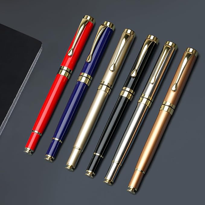 YIVONKA Luxury Ballpoint Pens Best Ball Pen Gift Set for Men & Women Professional Executive Office Nice BallPens Classy Gift Box Ballpoint Black Refill Line width 0.5mm (2 gold)