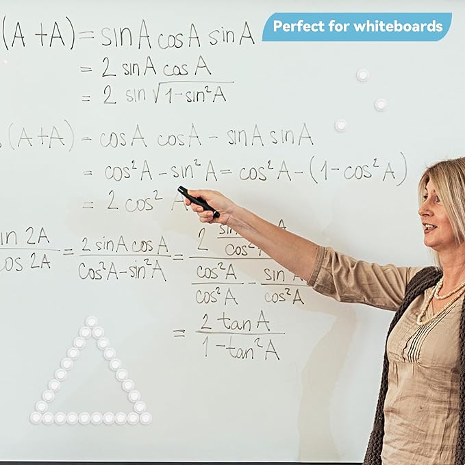 ZDZBLX Fridge Magnets, 14 Pack Magnet Strong Magnets Refrigerator Magnets Small Magnets for Whiteboard, Heavy Duty Magnets Mini Magnets Cute Round Magnets for Fridge, Locker, Classroom, Office (White)