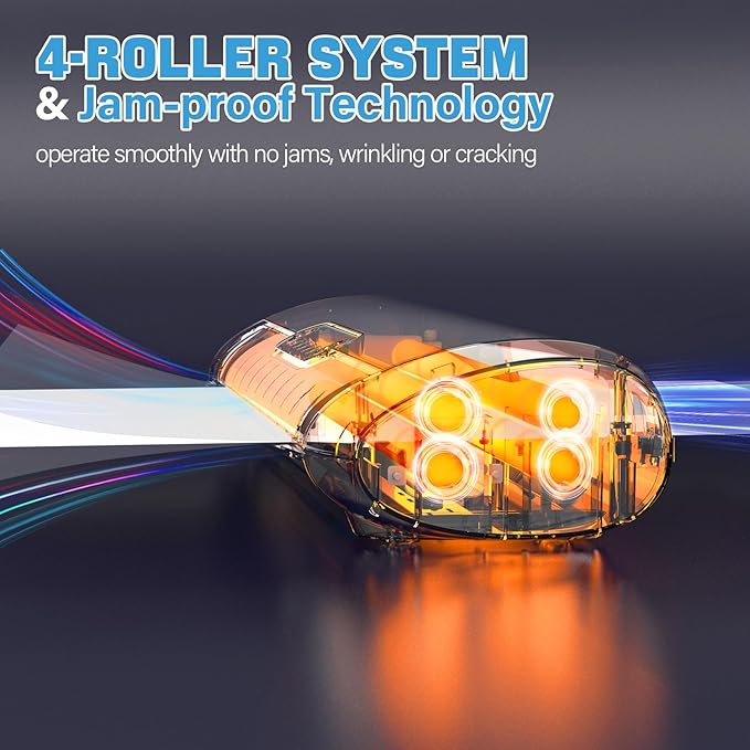 3-10 Mil Commercial Laminator Machine with Laminating Sheets, 4-Roller Jam-Free Thermal Laminator Machine 11x17, Fast Warm-up 13 Inch Laminating Machine, Hot Lamination Machine for Office School Home